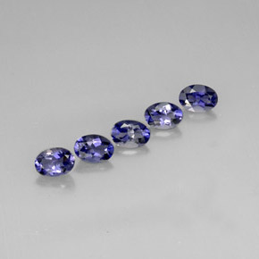 3.51 ct Blue Iolite Stone, Natural Iolite in Oval Facet Shape for Sale