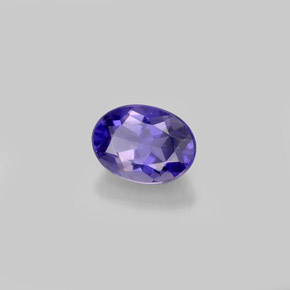 0.83 ct Violet Iolite Stone, Natural Iolite in Oval Facet Shape for Sale