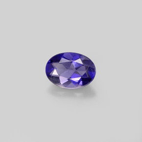 0.59 ct Violet Iolite Gemstone, Iolite Gem in Oval Facet Shape for Sale.