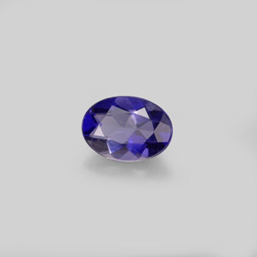0.59 ct Violet Iolite Stone, Natural Iolite in Oval Facet Shape for Sale