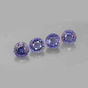 2.70 ct Blue Iolite Gemstone, Iolite Gem in Round Facet Shape for Sale.