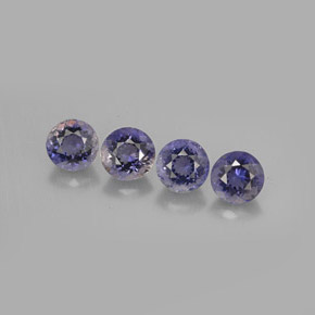 2.22 ct Blue Iolite Stone, Natural Iolite in Round Facet Shape for Sale