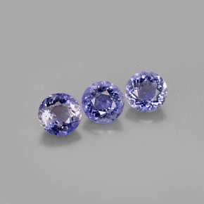 1.40 ct Blue Iolite Gemstone, Iolite Gem in Round Facet Shape for Sale.