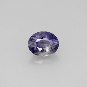 0.78 ct Blue Iolite Gemstone, Iolite Gem in Oval Facet Shape for Sale.