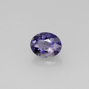 0.78 ct Blue Iolite Stone, Natural Iolite in Oval Facet Shape for Sale