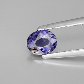 0.47 ct Blue Iolite Gemstone, Iolite Gem in Oval Facet Shape for Sale.