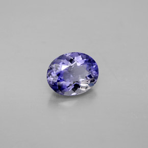 0.67 ct Blue Iolite Stone, Natural Iolite in Oval Facet Shape for Sale