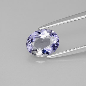 0.89 ct Violet Iolite Gemstone, Iolite Gem in Oval Facet Shape for Sale.