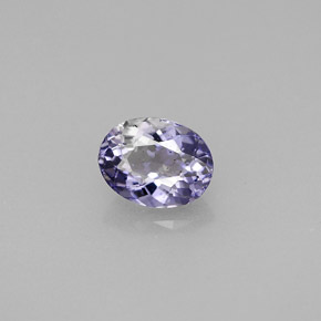 0.75 ct Violet Iolite Gemstone, Iolite Gem in Oval Facet Shape for Sale.