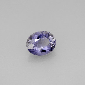 0.75 ct Violet Iolite Stone, Natural Iolite in Oval Facet Shape for Sale