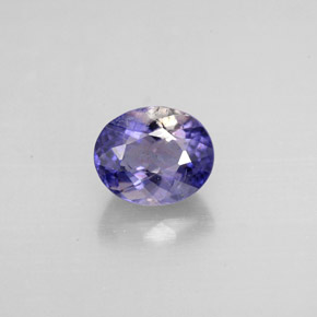0.92 ct Violet Iolite Gemstone, Iolite Gem in Oval Facet Shape for Sale.