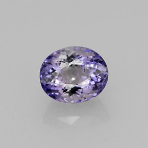 0.82 ct Violet Iolite Gemstone, Iolite Gem in Oval Facet Shape for Sale.