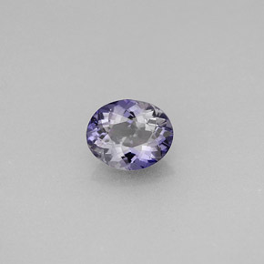 0.52 ct Violet Iolite Gemstone, Iolite Gem in Oval Facet Shape for Sale.