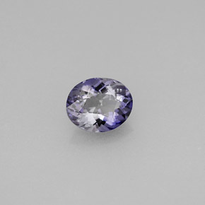 0.52 ct Violet Iolite Stone, Natural Iolite in Oval Facet Shape for Sale