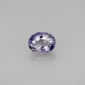 0.59 ct Blue Iolite Gemstone, Iolite Gem in Oval Facet Shape for Sale.