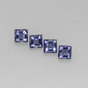 1.38 ct Blue Iolite Gemstone, Iolite Gem in Square Facet Shape for Sale.