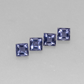 1.38 ct Blue Iolite Stone, Natural Iolite in Square Facet Shape for Sale