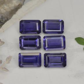 2.88 ctw Blue Iolite Gemstones, Iolite Gems in Octagon Step Cut Shape for Sale.