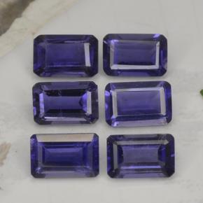 2.88 ctw Blue Iolite Stones, Natural Iolite in Octagon Step Cut Shape for Sale