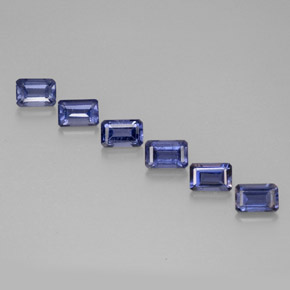3.13 ct Blue Iolite Gemstone, Iolite Gem in Octagon Facet Shape for Sale.