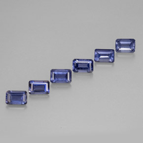 3.13 ct Blue Iolite Stone, Natural Iolite in Octagon Facet Shape for Sale