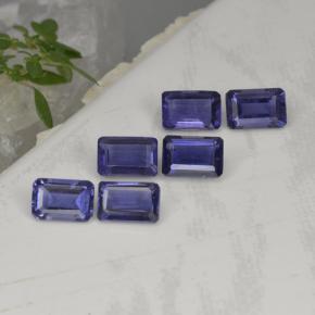 3.20 ctw Blue Iolite Gemstones, Iolite Gems in Octagon Step Cut Shape for Sale.