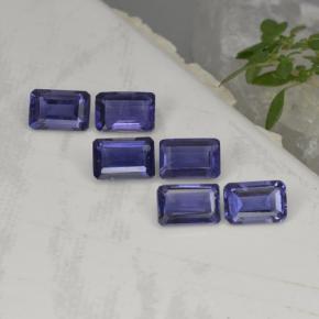 3.20 ctw Blue Iolite Stones, Natural Iolite in Octagon Step Cut Shape for Sale
