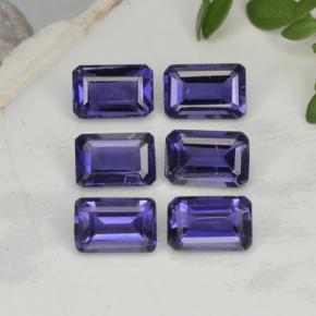 2.97 ctw Blue Iolite Gemstones, Iolite Gems in Octagon Step Cut Shape for Sale.