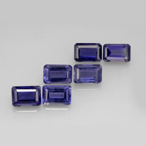 3.36 ct Blue Iolite Gemstone, Iolite Gem in Octagon Facet Shape for Sale.