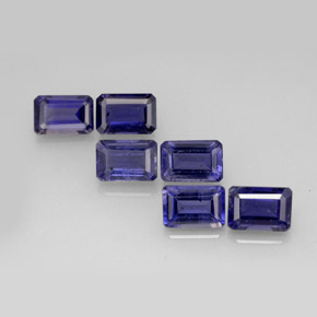 3.36 ct Blue Iolite Stone, Natural Iolite in Octagon Facet Shape for Sale