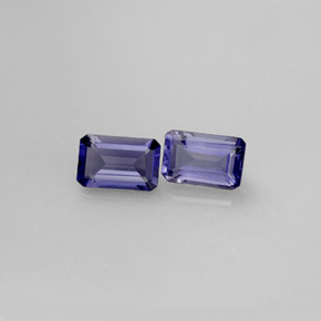 0.89 ct Blue Iolite Stone, Natural Iolite in Octagon Facet Shape for Sale