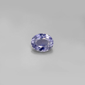 0.57 ct Blue Iolite Gemstone, Iolite Gem in Oval Facet Shape for Sale.