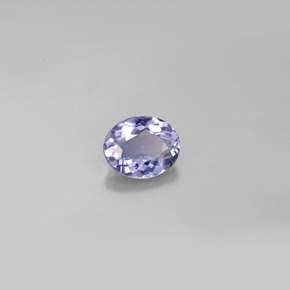 0.57 ct Blue Iolite Stone, Natural Iolite in Oval Facet Shape for Sale