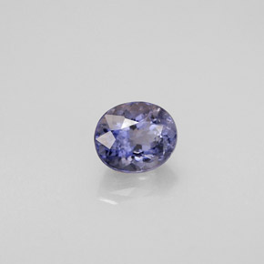 0.44 ct Blue Iolite Stone, Natural Iolite in Oval Facet Shape for Sale
