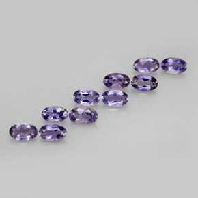2.01 ct Blue Iolite Stone, Natural Iolite in Oval Facet Shape for Sale