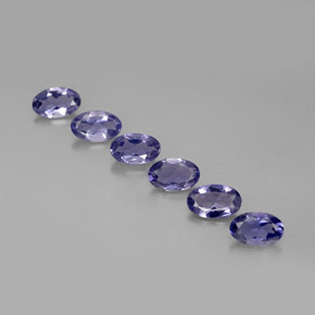 1.05 ct Blue Iolite Stone, Natural Iolite in Oval Facet Shape for Sale