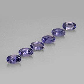 1.37 ct Blue Iolite Gemstone, Iolite Gem in Oval Facet Shape for Sale.