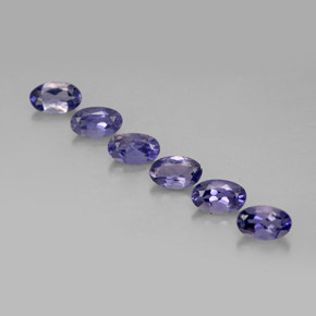 1.37 ct Blue Iolite Stone, Natural Iolite in Oval Facet Shape for Sale