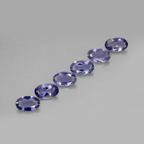 1.06 ct Blue Iolite Stone, Natural Iolite in Oval Facet Shape for Sale