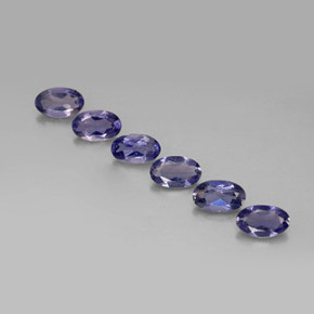 1.14 ct Blue Iolite Stone, Natural Iolite in Oval Facet Shape for Sale