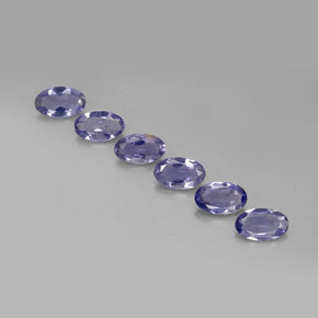 1.00 ct Blue Iolite Gemstone, Iolite Gem in Oval Facet Shape for Sale.