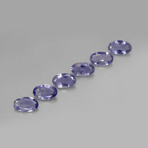 1.00 ct Blue Iolite Stone, Natural Iolite in Oval Facet Shape for Sale