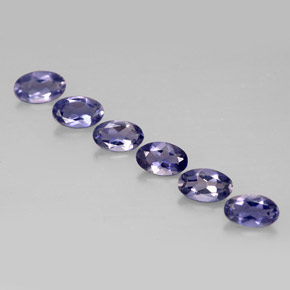 1.13 ct Blue Iolite Gemstone, Iolite Gem in Oval Facet Shape for Sale.