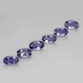 1.13 ct Blue Iolite Stone, Natural Iolite in Oval Facet Shape for Sale