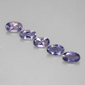 0.87 ct Blue Iolite Gemstone, Iolite Gem in Oval Facet Shape for Sale.