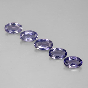 0.88 ct Blue Iolite Gemstone, Iolite Gem in Oval Facet Shape for Sale.