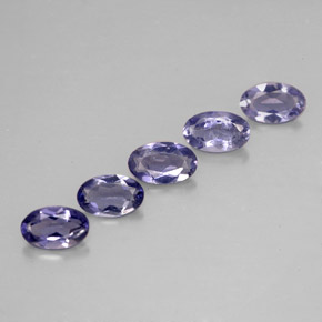 0.88 ct Blue Iolite Stone, Natural Iolite in Oval Facet Shape for Sale
