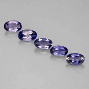 1.01 ct Blue Iolite Gemstone, Iolite Gem in Oval Facet Shape for Sale.