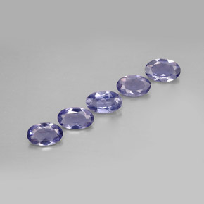 0.85 ct Blue Iolite Gemstone, Iolite Gem in Oval Facet Shape for Sale.