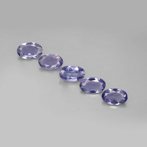 0.85 ct Blue Iolite Stone, Natural Iolite in Oval Facet Shape for Sale